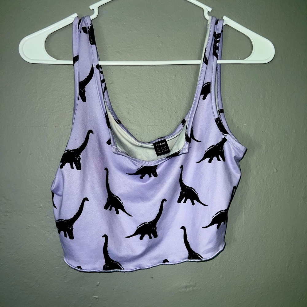Dinosaur purple tank top